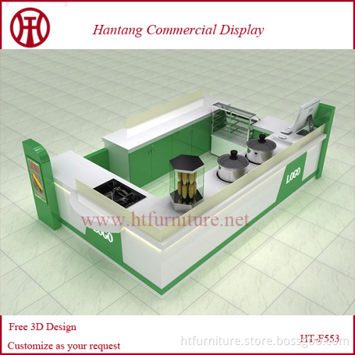 Best price mall sweet cup corn kiosk design with sinks